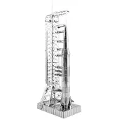 Metal Earth Fascinations MMS167 - Metal Earth 502517 - Apollo Saturn V mit Startrampe, lasergeschnittener 3D-Konstruktionsbausatz, 2 Metallplatinen, ab 14 Jahren