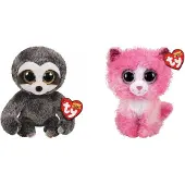 TY - Stofftiere - Beanie Boo's - Dangler Sloth & Reagan Cat