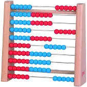 Goki Abacus 10 Zeilen mit Pearls 100 17 x 5 x 16,5 cm Holz