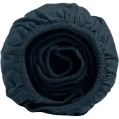 Yumeko Spannbettlaken Perkal Baumwolle 90x210 Blau - Eco, Bio & Fairtrade
