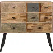 White Label San Kast / Ladekast Laag Hout Bruin