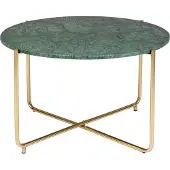Housecraft living Timpa Couchtisch Rund 70 cm Marmor Grün/ Gold