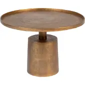 White Label Mason Couchtisch Rund 60 cm Metall Gold