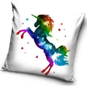 Unicorn Einhorn Sky Kissen, Dekokissen 40x40 cm