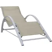 vidaXL Sonnenliege Textilene und Aluminium Creme