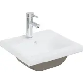 vidaXL Einbauwaschbecken mit Wasserhahn 42x39x18 cm Keramik Weiß