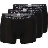Ralph Lauren für Herren. 714835885002 3 elastische Boxershorts aus Baumwolle in Schwarz, 3er-Pack (S), Heimtextilien, Elastan