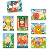 Quercetti Stecknadelmosaik - Stecknadel - Wald - 300 Teile - 028 - - One Size - Kreatives Spielset