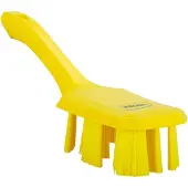 Vikan UST 4179-6 Spülbürste, gelbe Hartfasern, kurzer Griff, 70x260mm