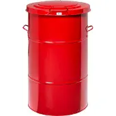 Konga Mekaniska Abfallbehälter in rot aus Blech 115l Volumen