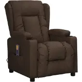 vidaXL Massagesessel Braun Kunstleder