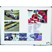 Legamaster Whiteboard PREMIUM, Hoch-/Querformat, Stahl weiß lackiert + Aluminiumrahmen, magnethaftend, Ablageschale + Zubehör, B 1500 x 1000 mm
