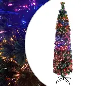 vidaXL Künstlicher Weihnachtsbaum Schlank mit Ständer 180 cm Glasfaser