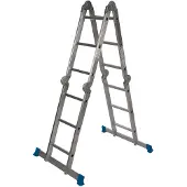 Silverline Mehrzwecksprossenleiter mit Einlegeboden 3,6 m (12 Sprossen)