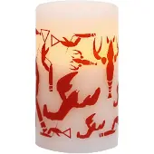 Star Trading LED Pillar Kerze Crayfish Party