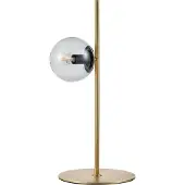Bolia Tischlampe Orb Smoke Grey Glas / Matt Antique Brass Beschichtetes Eisen