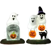 Lemax Happy Halloween Gespenster 2er Set batteriebetrieben (4.5V) Weihnachten (mix)
