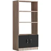 Chic Home Collection | Bücherregal Ella Naturel Spaanplaat 63.6x37.6x140 cm | NADUVI