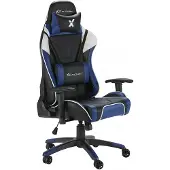 X Rocker Agility eSports, Gepolsterter Sitz, Gepolsterte Rückenlehne, Schwarz, Blau, Schwarz, Blau, Kunstleder, Schaum, Kunstleder, Schaum
