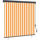 vidaXL Außenrollo 160x250 cm Weiß und Orange