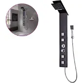 vidaXL Duschpaneel-System Glas Braun