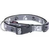 Trixie Halsband Silver Reflect schwarz/silbergrau, Größe: M-L