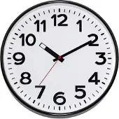 Eurotime 82320 Quarz Wanduhr 300 mm x 50 Schwarz