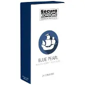 Secura *Blue Pearl* blaue, genoppte Kondome 24 St