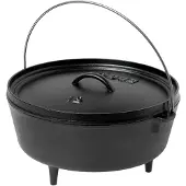 Lodge Camp Dutch Oven mit Deckel L12CO3, Fassungsvermögen ca. 5,6 L