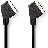 Nedis Scart-Kabel (Stecker auf Stecker, 2 m) Schwarz