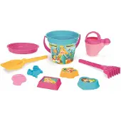 Huismerk Strandset mit Eimer 14,5 cm 10-teilig mehrfarbig
