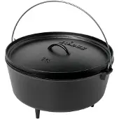 Lodge Camp Dutch Oven mit Deckel L14DCO3, Fassungsvermögen ca. 9,5 L