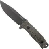Lionsteel M5B Sleipner Black, Green Canvas Micarta Survivalmesser