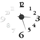 vidaXL 3D-Wanduhr Modernes Design Schwarz und Weiß 100 cm XXL