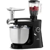 Klarstein Küchenmaschine, Universalküchenmaschinen, 3-in-1 Küchenmaschinen, Rührgeräte & Mixer, Teigmaschine mit Fleischwolf, Küchenmaschine , 2000 Watt Teigmaschine Knetmaschine 10L Schüssel