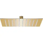 vidaXL Regenbrause Edelstahl 20x20 cm Quadrat Golden