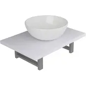 vidaXL 2-tlg. Badmöbel-Set Keramik Weiß