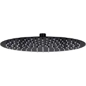 vidaXL Regenbrause Edelstahl 30 cm Rund Schwarz
