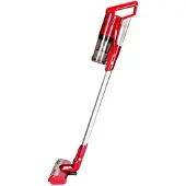 TurboTronic Akku Staubsauger - C26 - kabelloser 2in1 Stabstaubsauger & Handstaubsauger, 22,2 V Lithium-Akku, 11 kPa Saugleistung, beutellos, Tierhaar-Bürste rot
