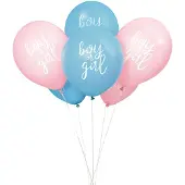 Unique Party Supplies Einzigartige Jungen oder Mädchen Geschlechtsenthüllung Latexballons - 12" (8er Pack) - Lebendige Farben, perfekt für Babyparty