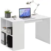 FMD Möbel GENT Schreibtisch mit Regal - weiß - Maße: 117 cm x 75 cm x 73 cm; 366-001