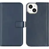 Selencia Apple iPhone 14 Hülle - Echtes Leder - - Klapphülle - Blau