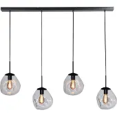 Masterlight Lava Pendelleuchte 4-flammig-Glas Rauchgrau-4x Glas groß
