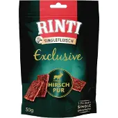 Rinti Singlefleisch Exclusive Snack Hirsch Pur 12x50 g