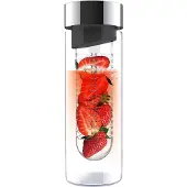 Asobu Wasserflasche Flavour It Smoke Silver 480ml