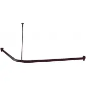 Duschy Profi 90 x 90 cm L-Förmiges Duschstangen-Set Weiß Aus Aluminium