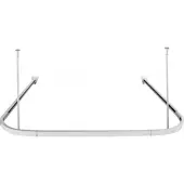 Duschy Profi 90 x 90 x 90 cm U-Förmiges Duschstangen-Set Weiß Aus Aluminium