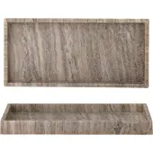 Bloomingville Majsa Tablett L38 Brown Marble - , Braun / Rost, für Küche, Marmor