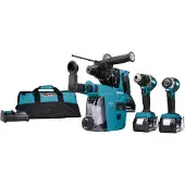 Makita 18-Volt-Kombiset zum (Schlag-)Schrauben und Bohren in Holz und Beton