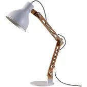LINDBY Schreibtischlampe Shivanja , Holz hell, für Arbeitszimmer / Büro, Holz, Modern, Tischlampe